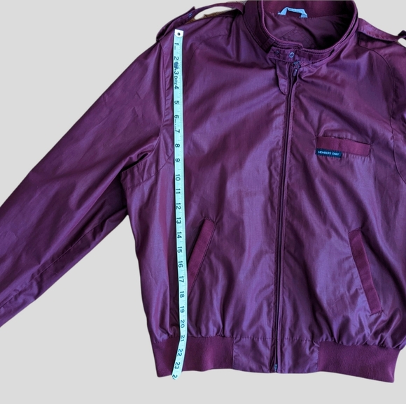 Members Only Maroon Iconic Racer Jacket Size 46 - Picture 3 of 7